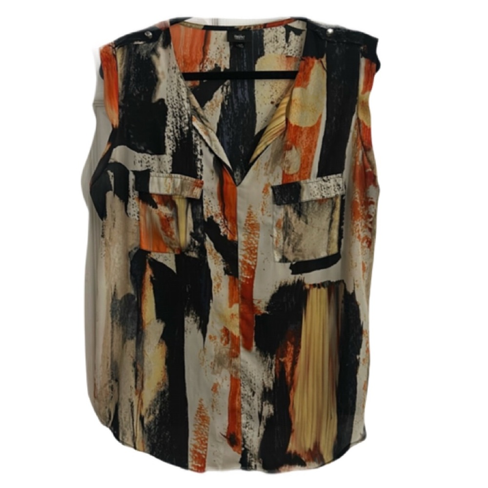Mossimo cap sleeve poly blouse -733